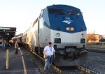 AMTK 205 on train 956 poses with engineer JD Thomas who brought the train into Raleigh